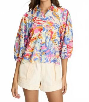 NEW CABALLERO juliette top in vivid garden